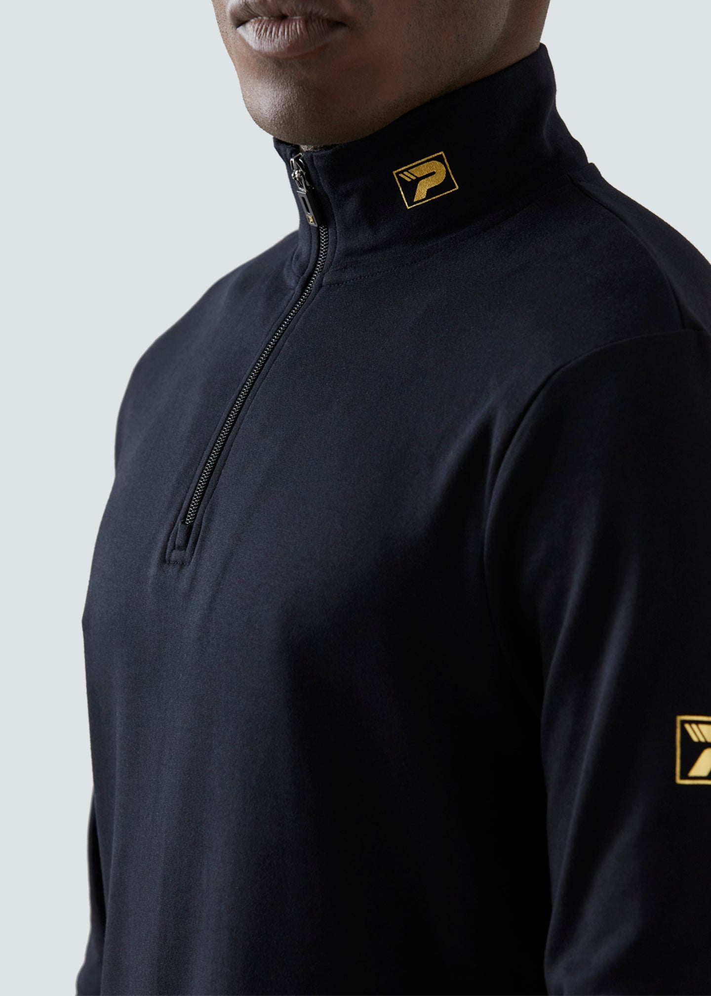 Nat 1/4 Zip Top - Black