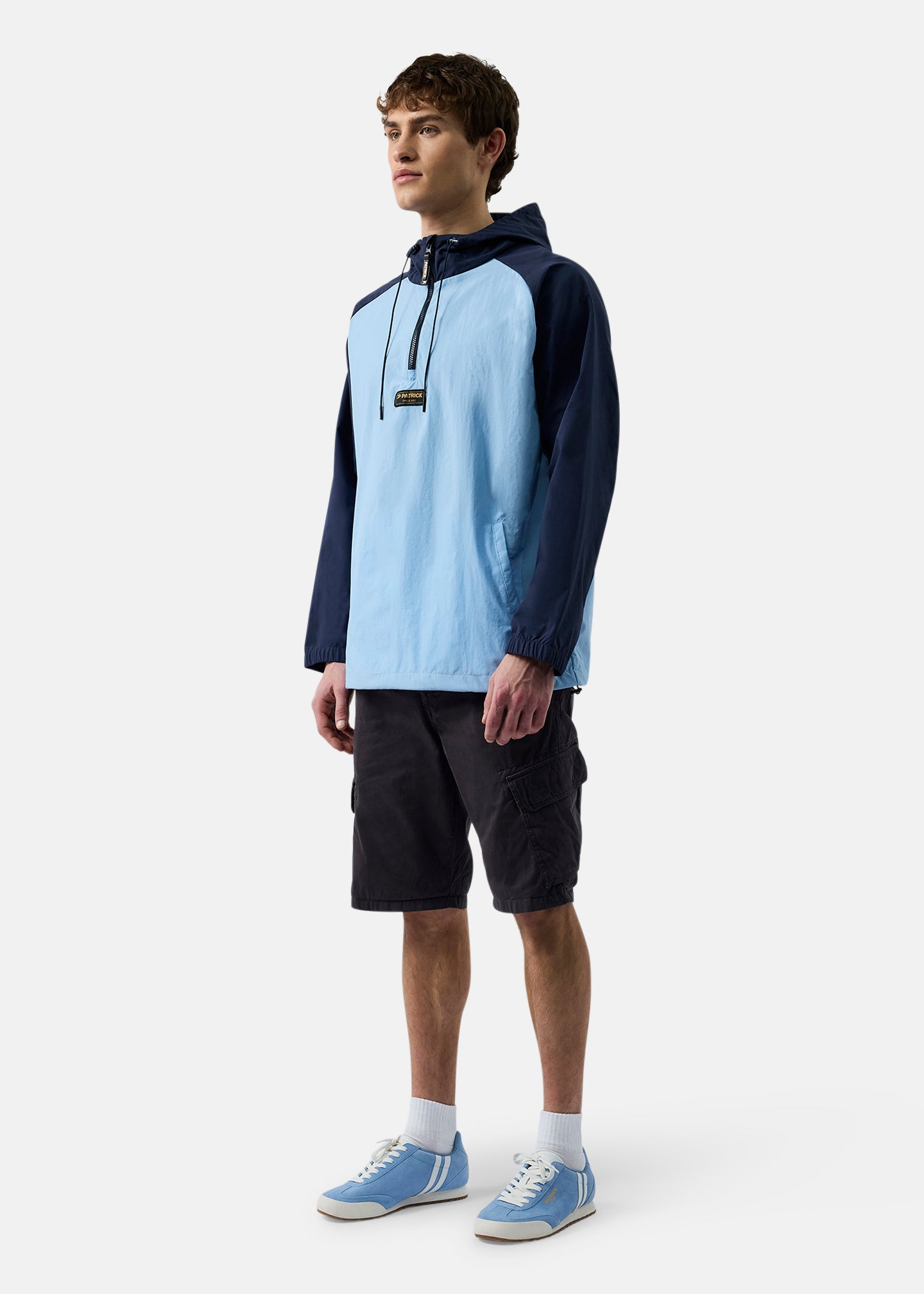 Patrick Lawson Overhead Jacket-Navy Sky Blue-Full Body